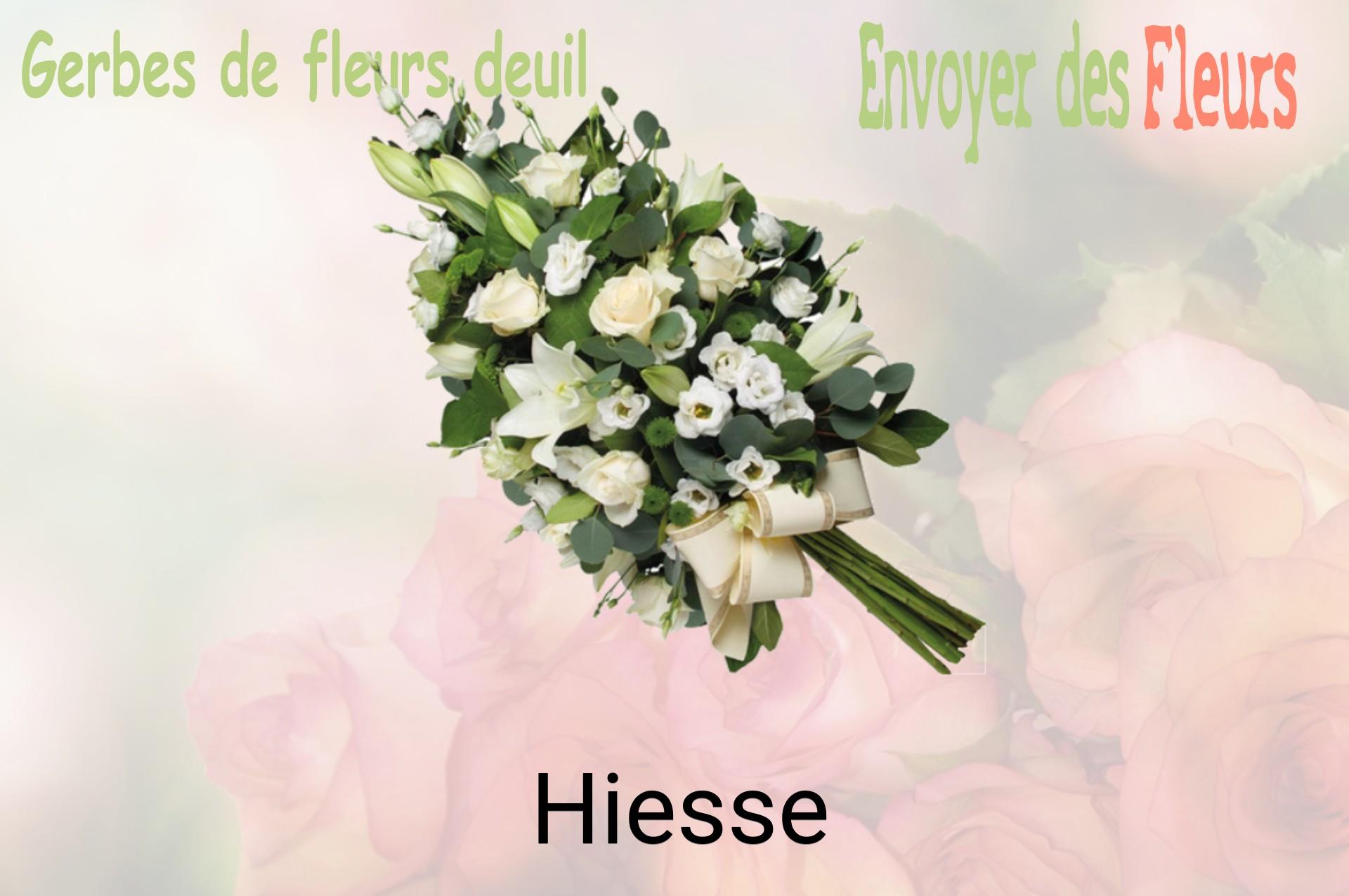 Gerbe de fleurs de deuil livrée à Hiesse